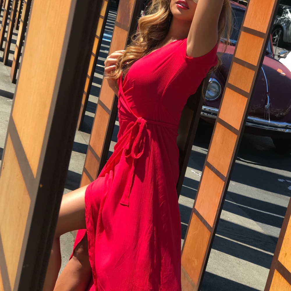 Red Wrap Dress